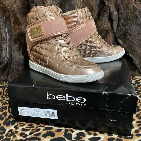 bebe cadyna wedge sneaker